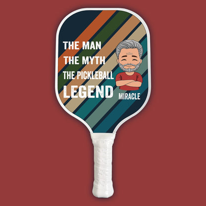 Der Mann, der Mythos, die Pickleball-Legende, Pickleball, personalisierter Name - Pickleball-Schläger