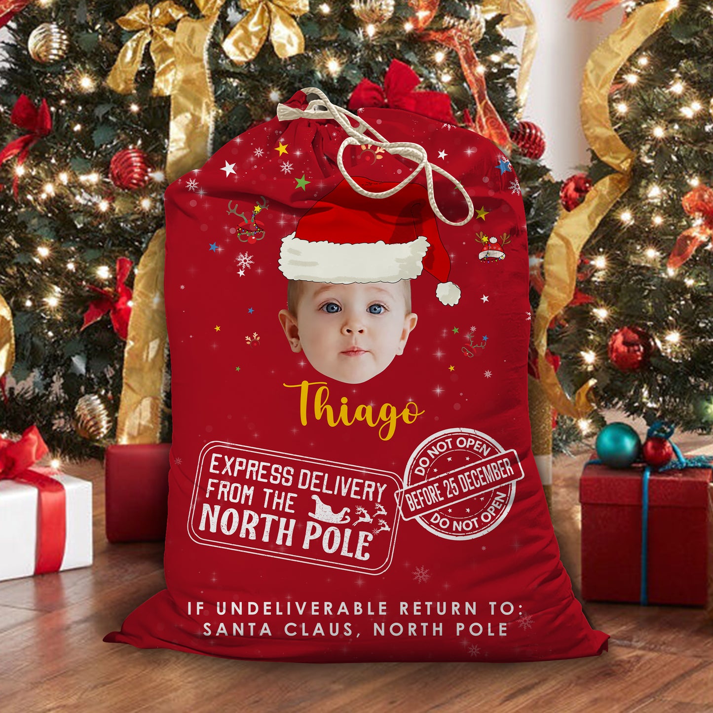 Christmas Delivery For You Custom Photo Christmas Bag - Personalized Custom Christmas Sack