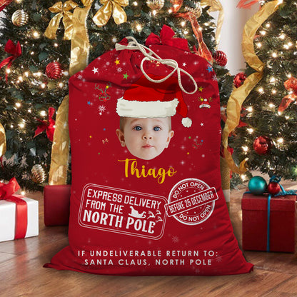 Christmas Delivery For You Custom Photo Christmas Bag - Personalized Custom Christmas Sack