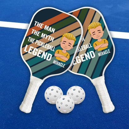 Der Mann, der Mythos, die Pickleball-Legende, Pickleball, personalisierter Name - Pickleball-Schläger