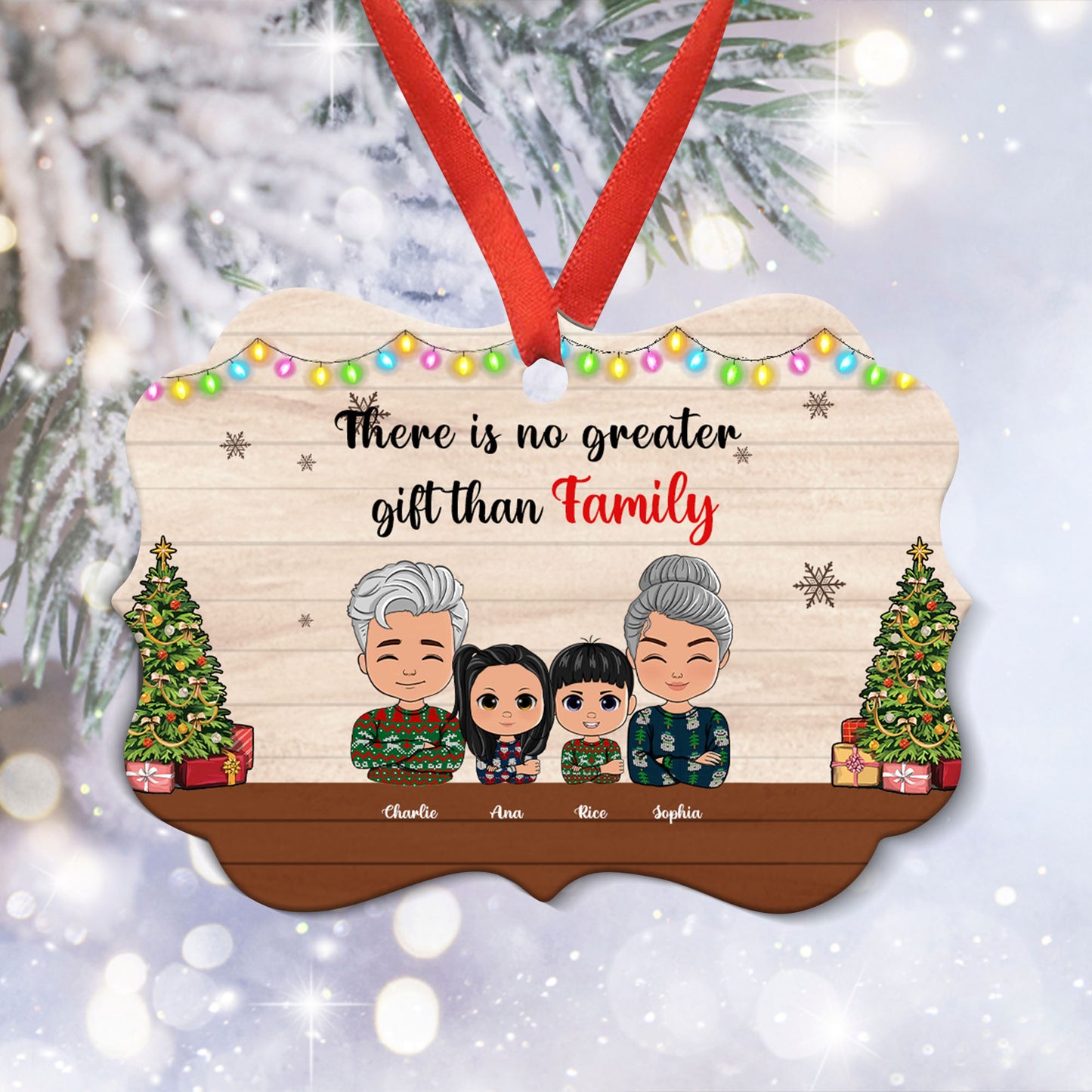 Family This Is Us A Little Bit Of Crazy And A Whole Lot Of Love - Christmas Gift, Gift For Family - Personalized Ornament