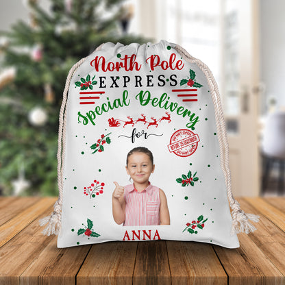 Delivery For Our Kids This Christmas - Upload Photos Of Your Kids - Personalized Custom Christmas Sack