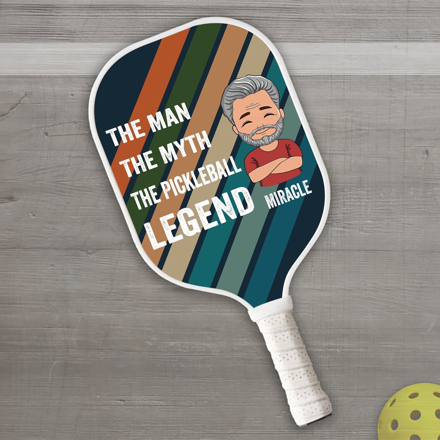 Der Mann, der Mythos, die Pickleball-Legende, Pickleball, personalisierter Name - Pickleball-Schläger