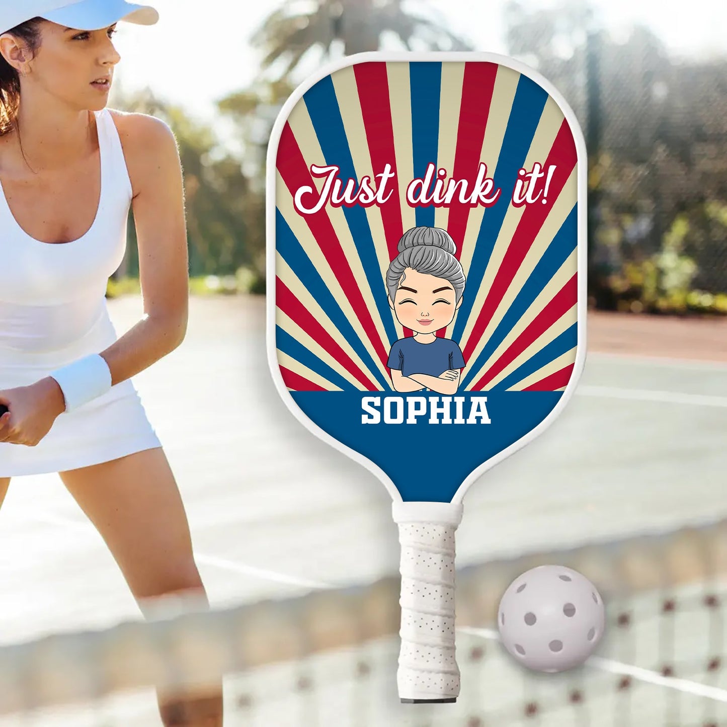 Einfach eintauchen! Personalisierter Name - Pickleball Paddel