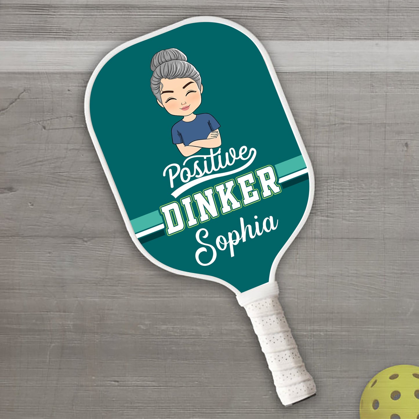 Positive Dinker Personalisierter Name - Pickleball Paddel