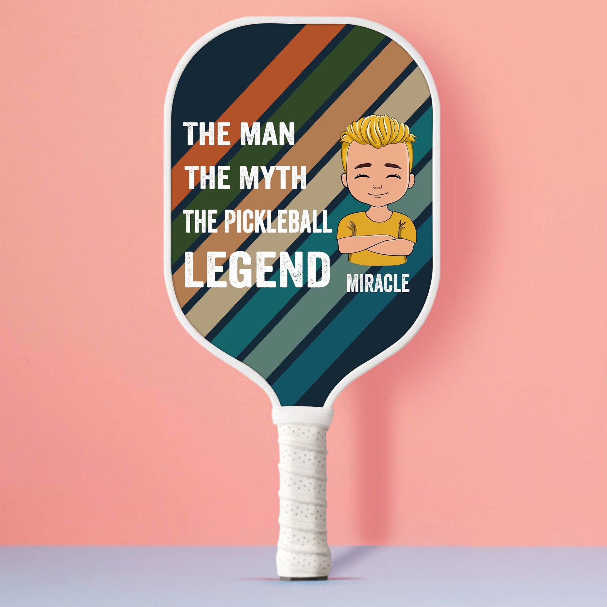 The Man The Myth The Pickleball Legend Pickleball Personalized Custom Name - Pickleball Paddle