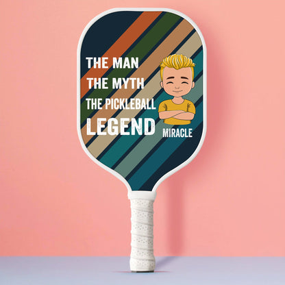 Der Mann, der Mythos, die Pickleball-Legende, Pickleball, personalisierter Name - Pickleball-Schläger