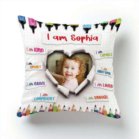 Personalized Gift For Granddaughter I Am Kind Pillow, Gift For Grandchildren From Mom Grandma