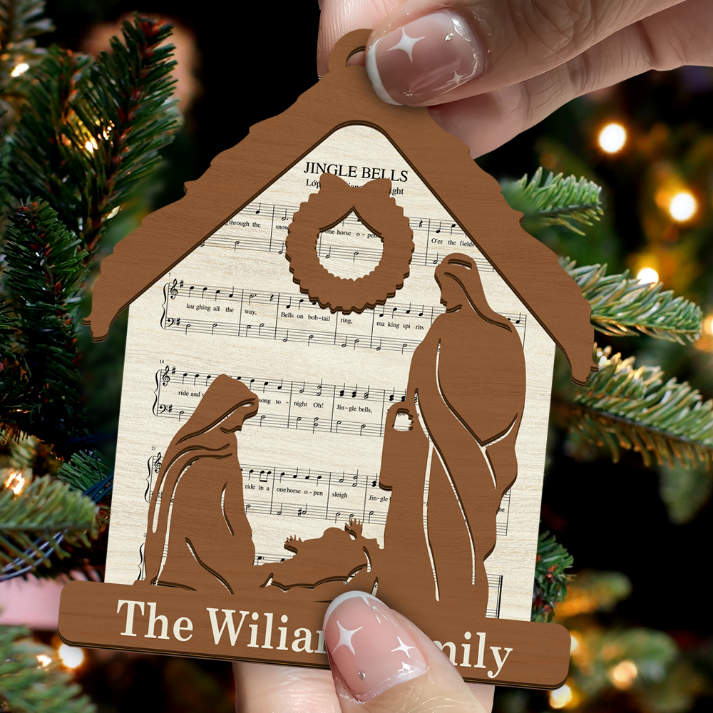 Nativity Christmas Jesus Songs The Reason For Seasons Faith Music - Custom Shape Wood Ornament - 2 Layered Wood Ornament