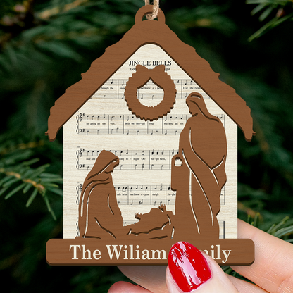 Nativity Christmas Jesus Songs The Reason For Seasons Faith Music - Custom Shape Wood Ornament - 2 Layered Wood Ornament