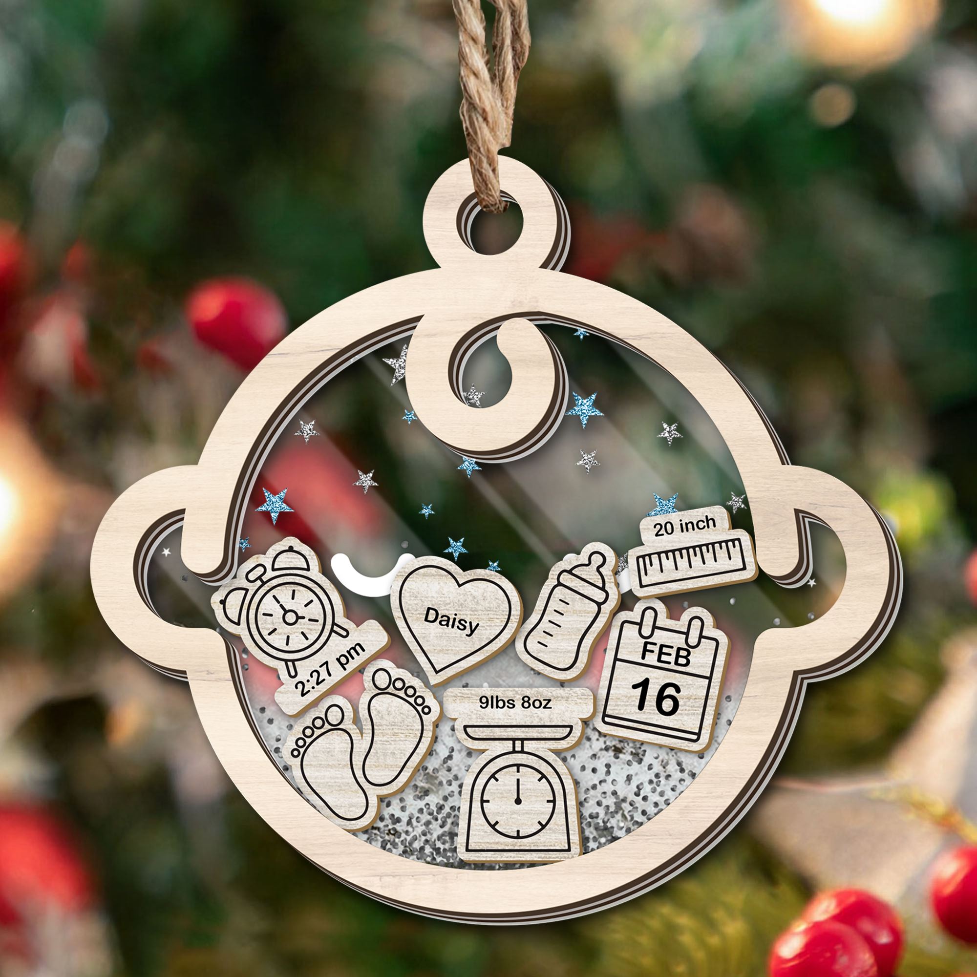 Newborn Baby Accessories Meaningful Memory Family Christmas Ornament - Custom Shaker Ornament