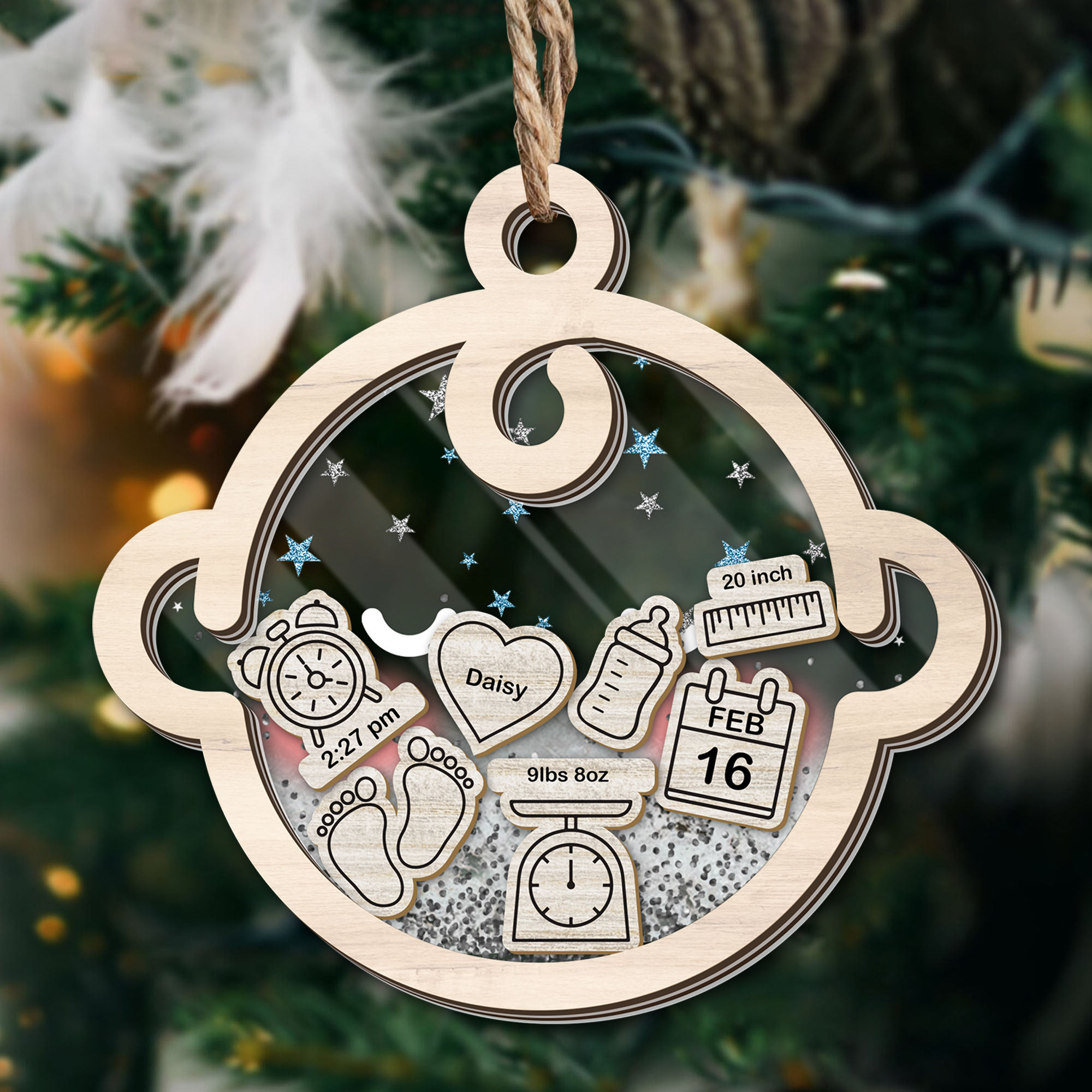 Newborn Baby Accessories Meaningful Memory Family Christmas Ornament - Custom Shaker Ornament