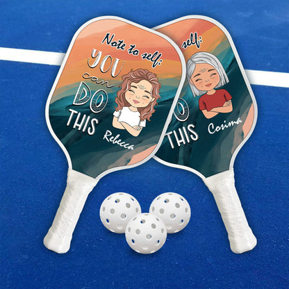 Notiz an mich selbst: „Du kannst das tun“, Pickleball, personalisierter Name – Pickleball-Schläger