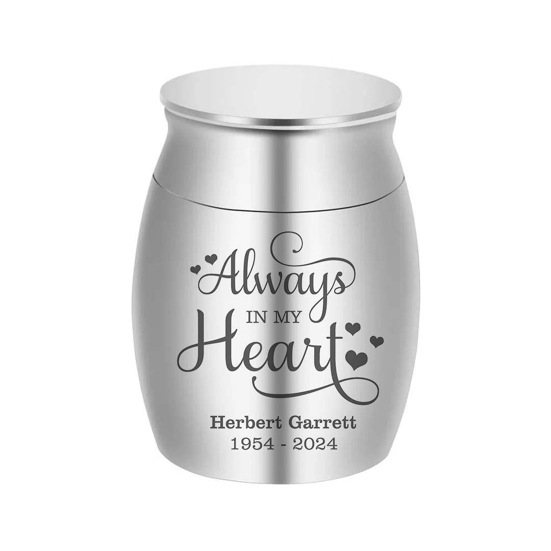 Mini Keepsake Urn for Ashes - Your Wings were Ready, But My Heart was Not