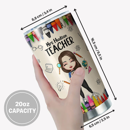 Personalisierter Lehrerbecher „Teach Love Inspire“, Geschenk für Lehrer, Back to School-Becher für Lehrer