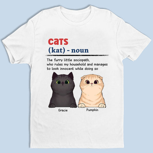 Personalisierter Katzenliebhaber Der pelzige kleine Soziopath - Personalisiertes Unisex T-Shirt