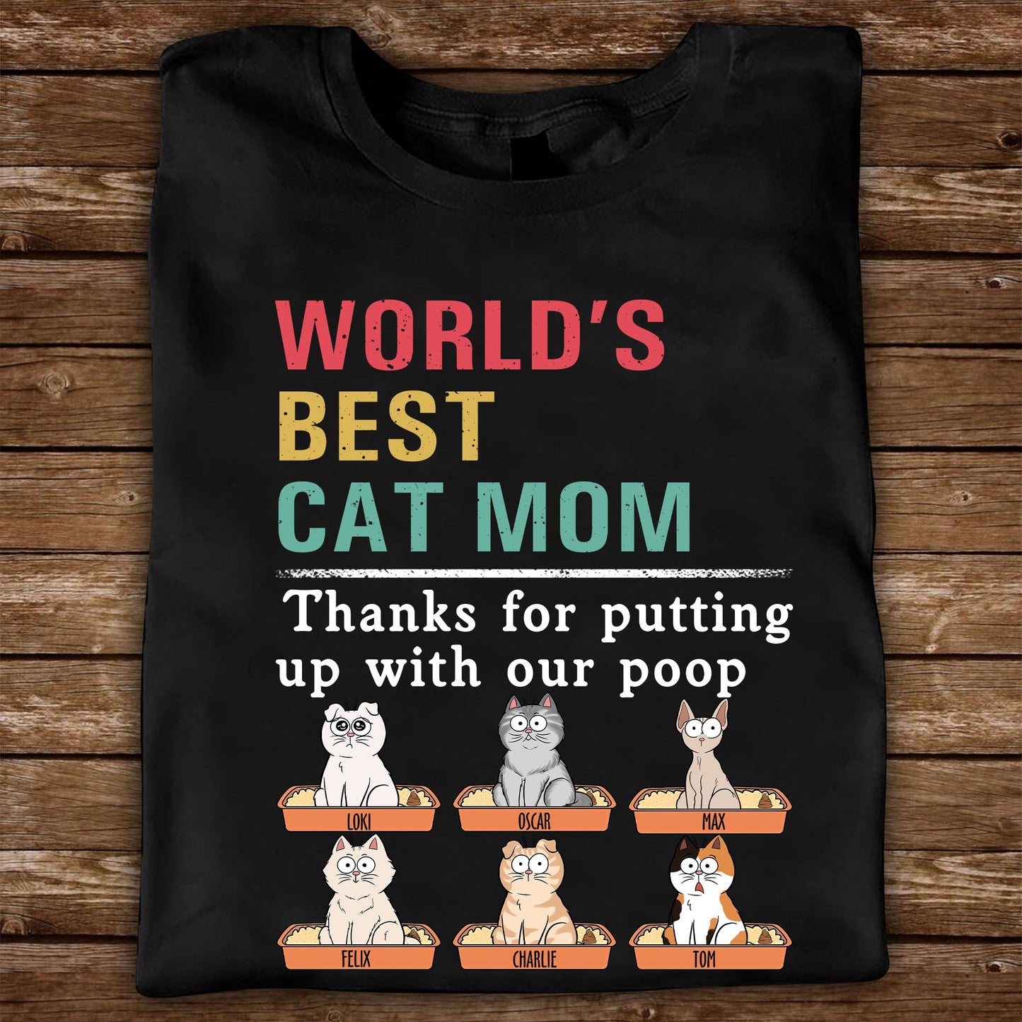 Personalisiertes weltbestes Katzenmama und Katzenpapa - Personalisiertes individuelles Unisex T-Shirt