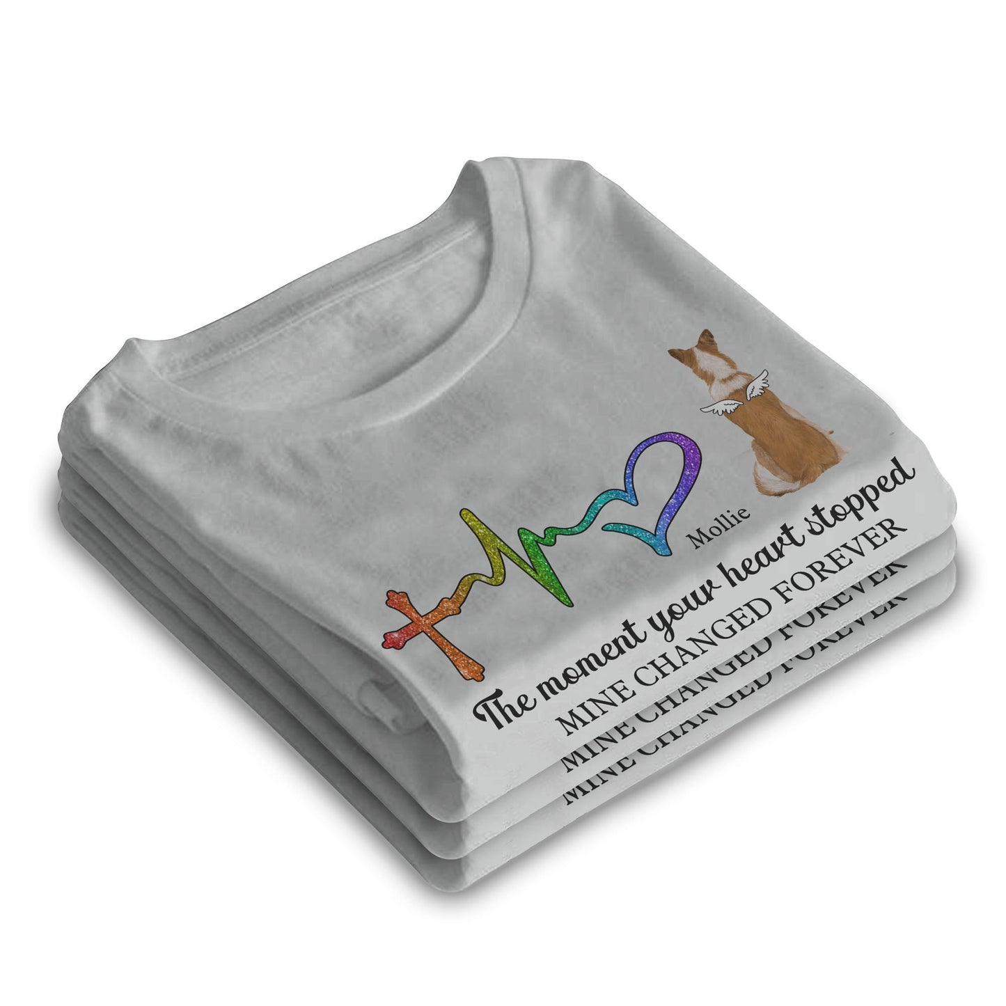 Personalized Memorial You Left Pawprints On My Heart - Personalized Custom Unisex T-Shirt