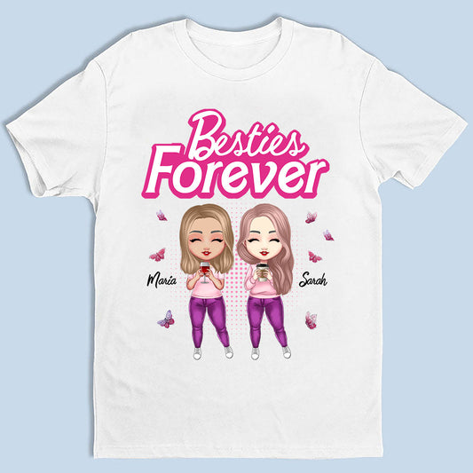 Personalized Besties Forever T Shirt, Funny Gift For Friends, Gift For Besties