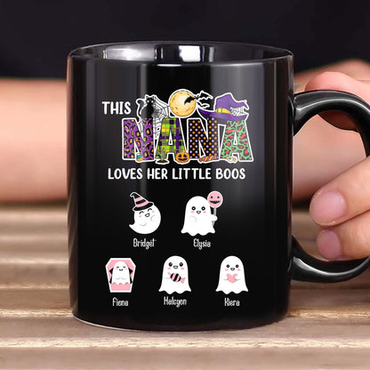 Diese Nana liebt ihre kleinen Boos Halloween-Geschenk für Oma - personalisierte benutzerdefinierte Tasse