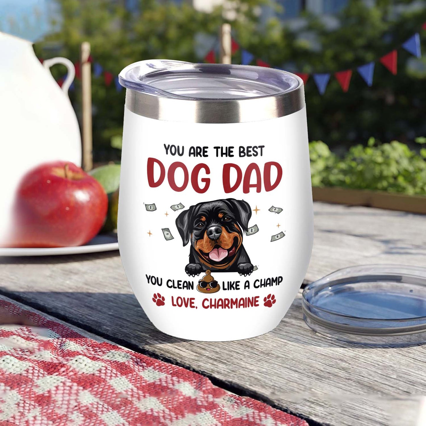 Personalisierter Weinbecher „You Are The Best Dad“, Geschenk für Papa 