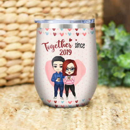 Personalisierter Together Since Couple Weinbecher, Geschenk für Paar 