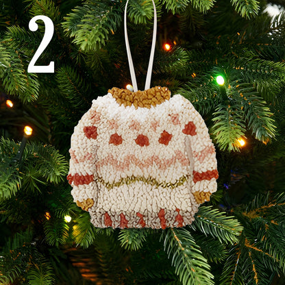 Wonderful Christmas Icon In Yarn Texture Best Cozy Gift For Your Family - Punch Needle Christmas Ornament