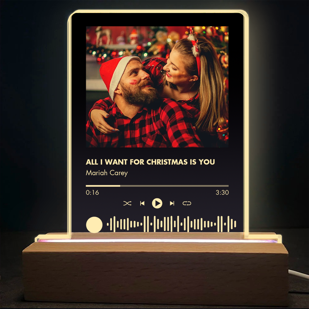 Your Favourite Song With Your Favourite People - Upload Your Photo - Night Light Plaque