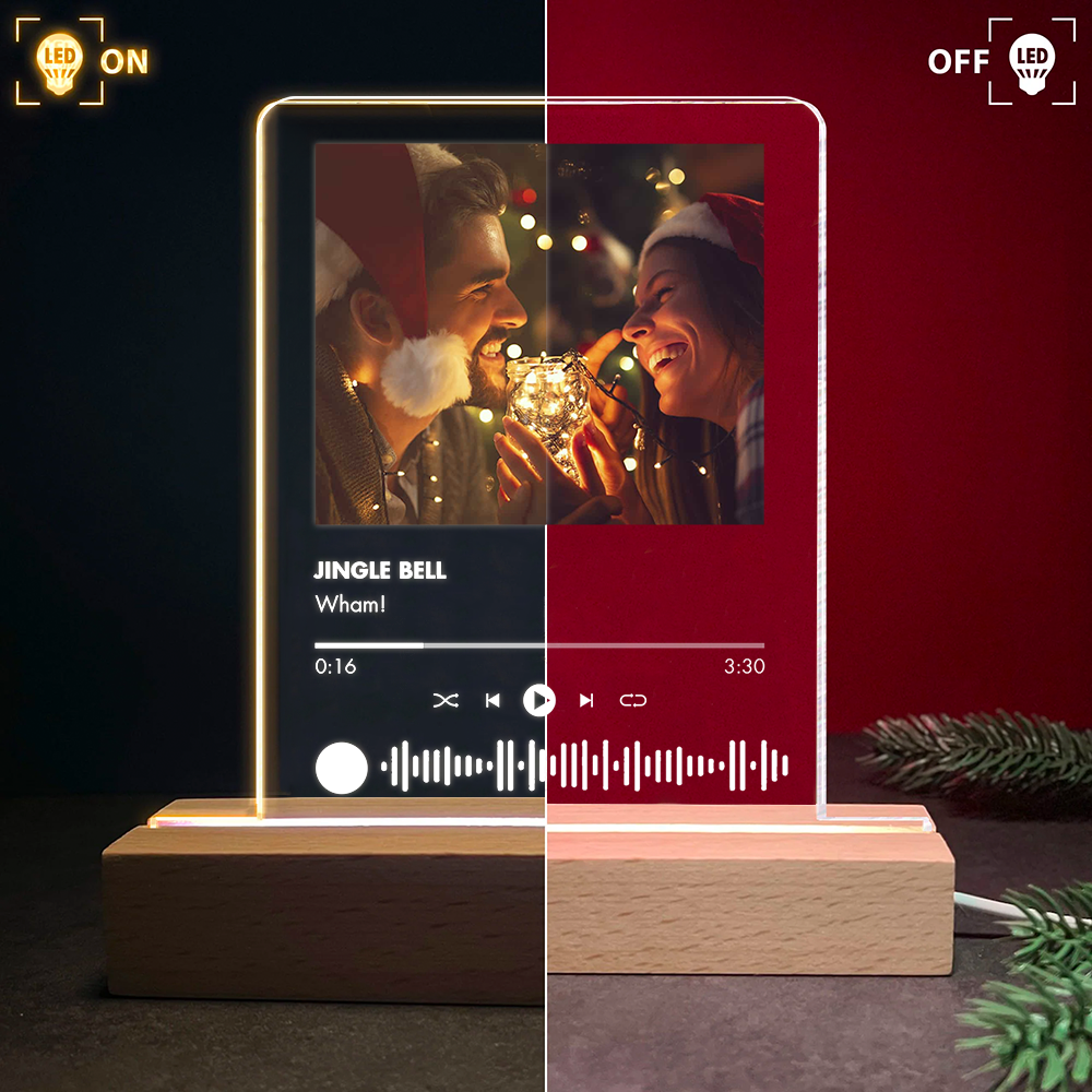 Your Favourite Song With Your Favourite People - Upload Your Photo - Night Light Plaque