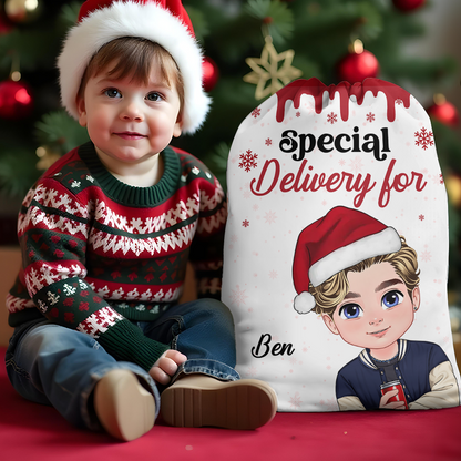 Custom Name Christmas Santa Sack - Personalized Christmas Gift Bag for Kids and Adults - Customized Santa Bag Christmas