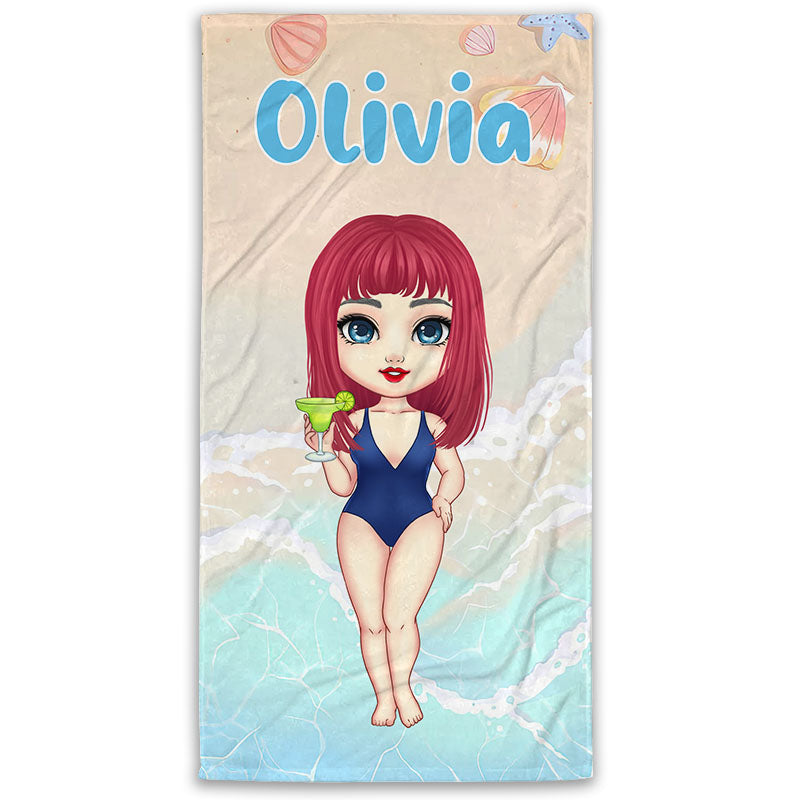 Personalized Beach Girl Summer 2023 Beach Towel, Gift For Besties, Best Friends Gift