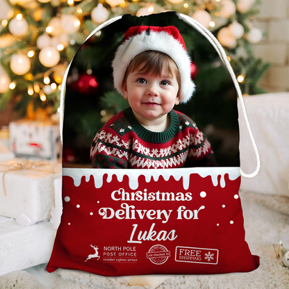 Christmas Special Delivery Bag - Personalized Christmas Present Sack - Christmas Santa Gift