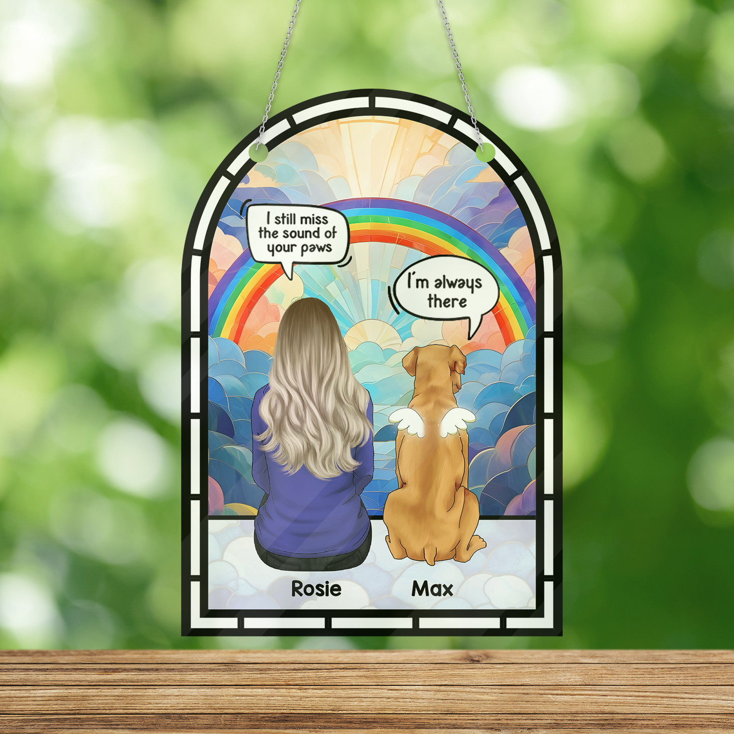 I Miss You Haning Door - Memorial Hanging Door Acrylic - Personalized Custom Shape Window Hanging Acrylic