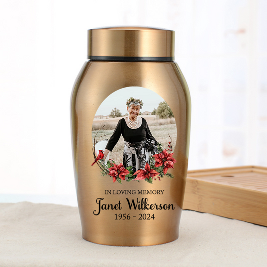 In Loving Memories - Keepsake Urn for Ashes - Stainless Steel Urns