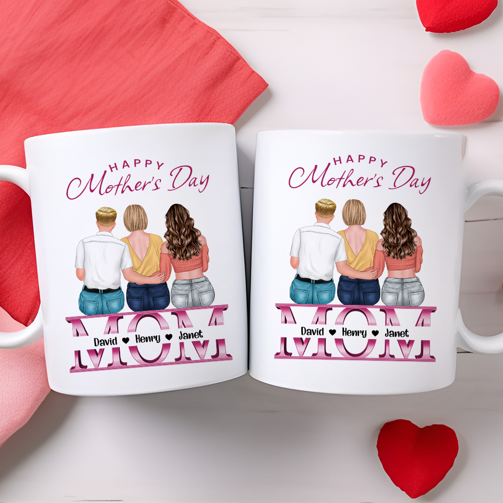 Alles Gute zum Muttertag! Hab dich lieb, Mama – Geschenk für sie – personalisierte Tasse