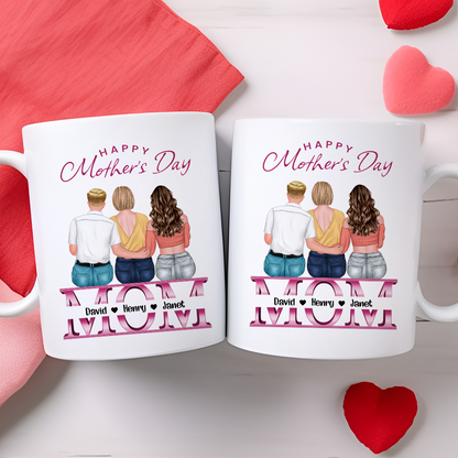 Alles Gute zum Muttertag! Hab dich lieb, Mama – Geschenk für sie – personalisierte Tasse