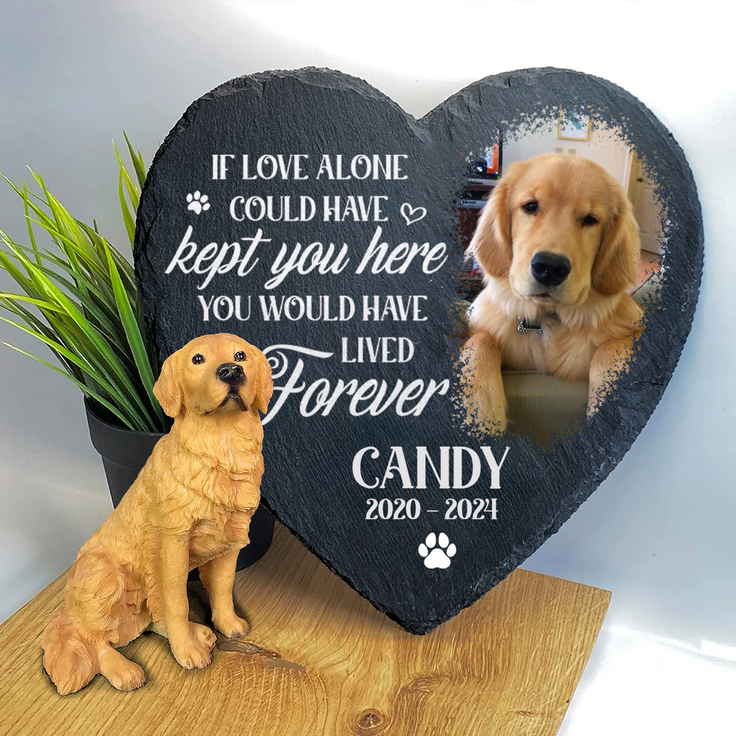 Individuelle 3D-gedruckte lebensechte Harzskulptur von Hund und Katze, Erinnerungsgeschenk für Haustierbesitzer - Love You Forever