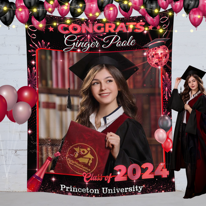 Graduation Backdrop - Class of 2024 Custom Graduation Party Backdrop - Personalized Party Decor