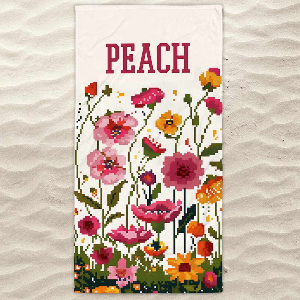 Embroidery Pattern New Trends Beach Towel - Custom Beach Towel With Name - Beach Summer Towel