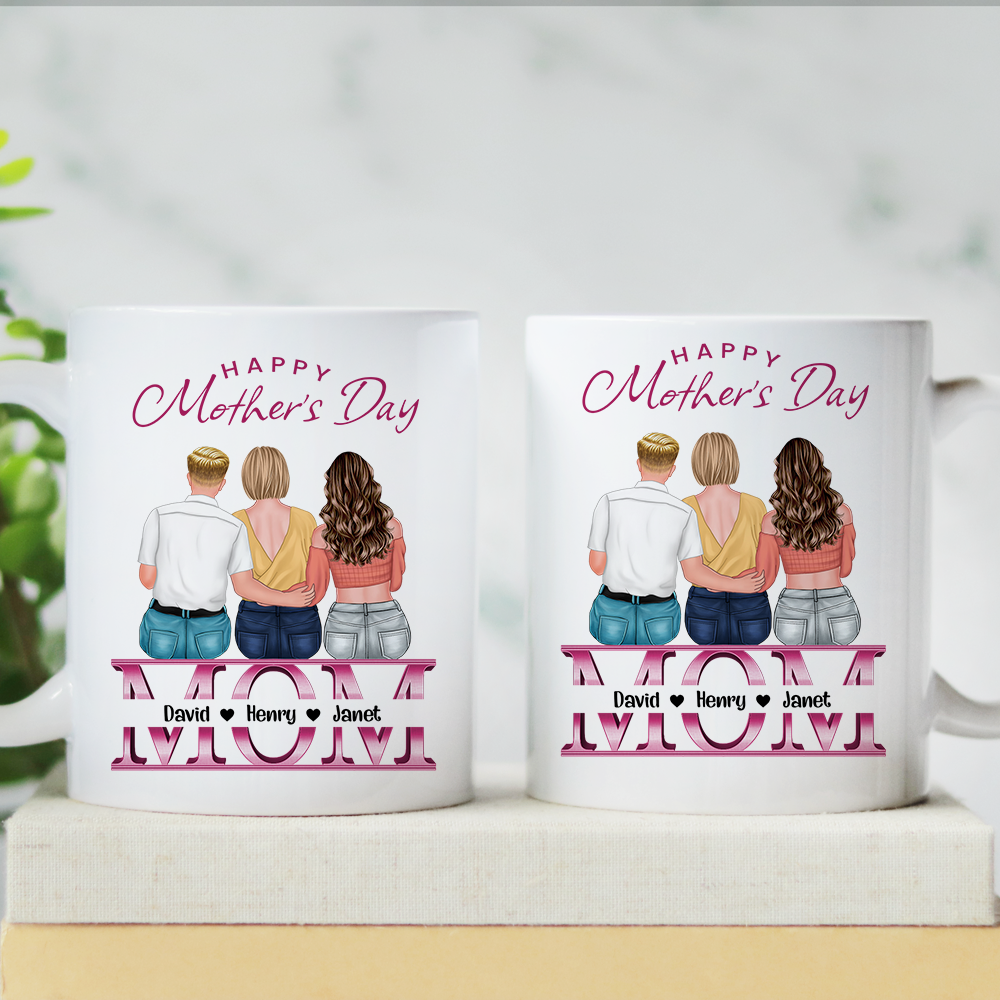 Alles Gute zum Muttertag! Hab dich lieb, Mama – Geschenk für sie – personalisierte Tasse