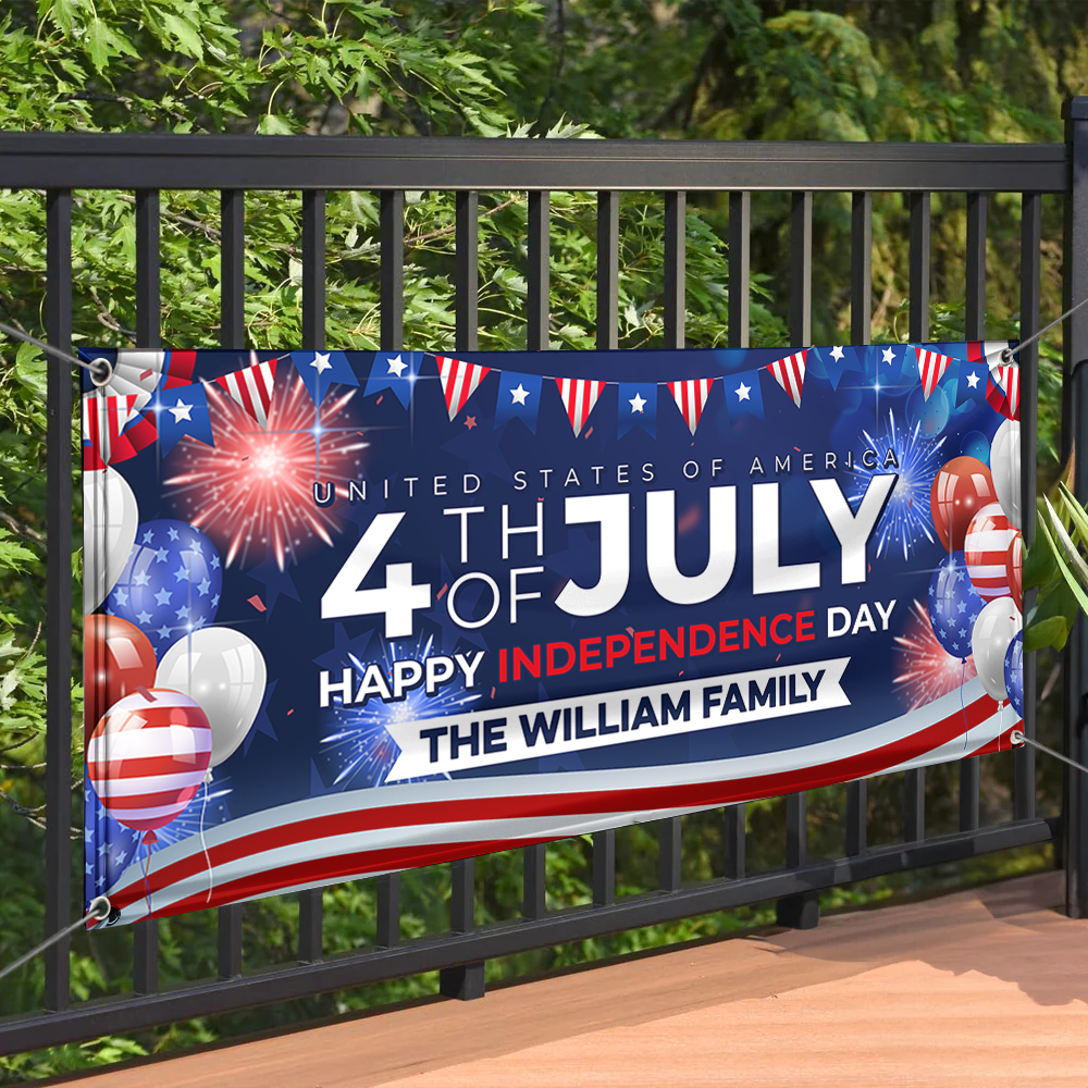 Happy Independence Day - Custom Banner - Personalized Unique Banner