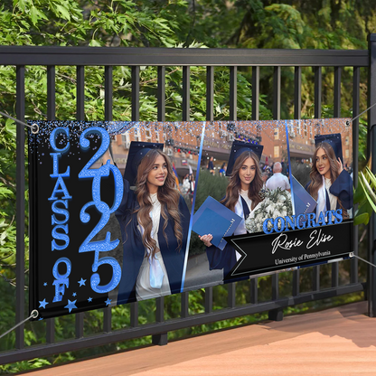 Congratulations Class Of 2025 - Graduation Banner - Unique Graduation Gift - Door Banner