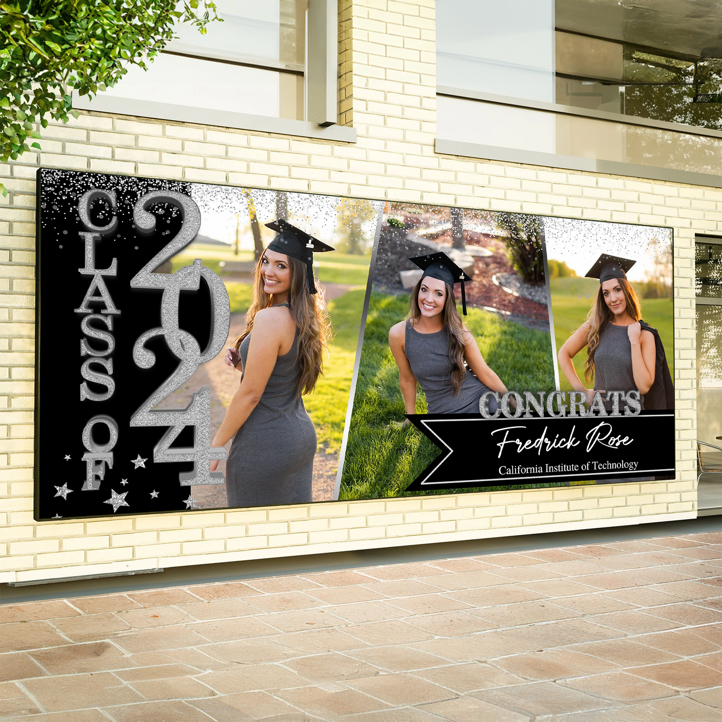 Door Banner and Garage Banner GIitter Styles 2025 Congratulations Class Of 2025 - Graduation Garage Door Decorations, Single Garage, Garage Door Banner Covers - Garage Door Banner Decorations