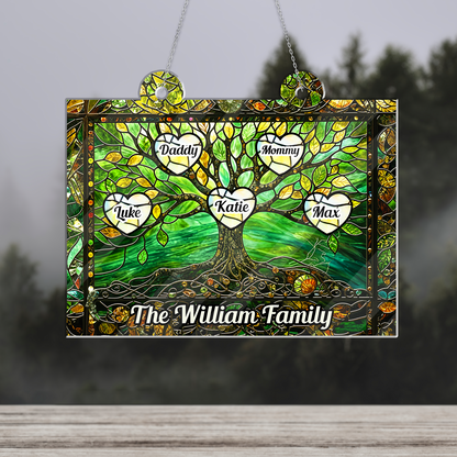 Life Tree Hanging Acrylic - Hanging Door Acrylic - Personalized Custom Shape Window Hanging Acrylic