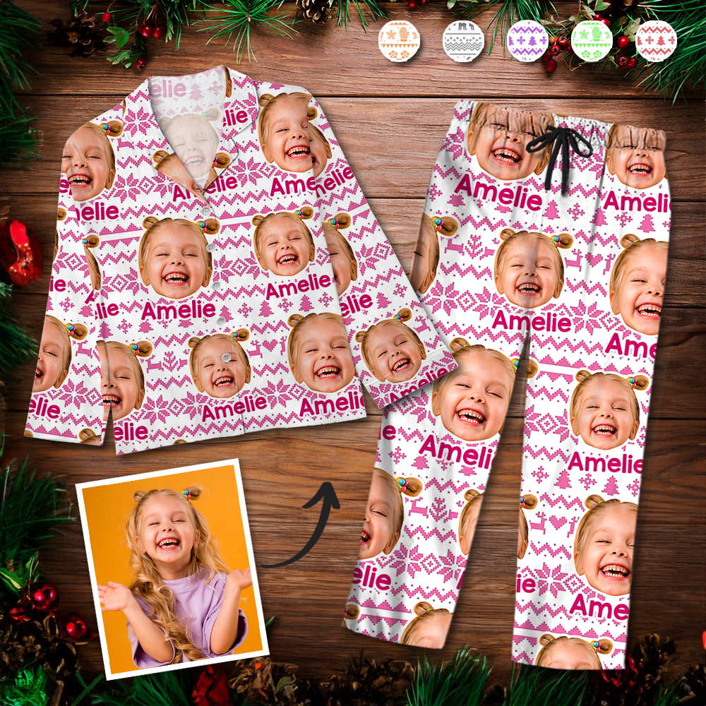 Custom Photo Pajamas - Personalized Human - Dog & Cat Christmas Pajama Set