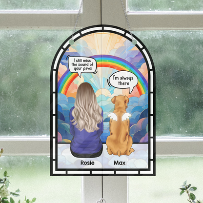 I Miss You Haning Door - Memorial Hanging Door Acrylic - Personalized Custom Shape Window Hanging Acrylic