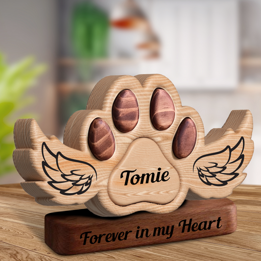 Memorial Pet Personalized Wooden Pet Wooden - Puzzle Wooden Family - Wooden Pet Carvings