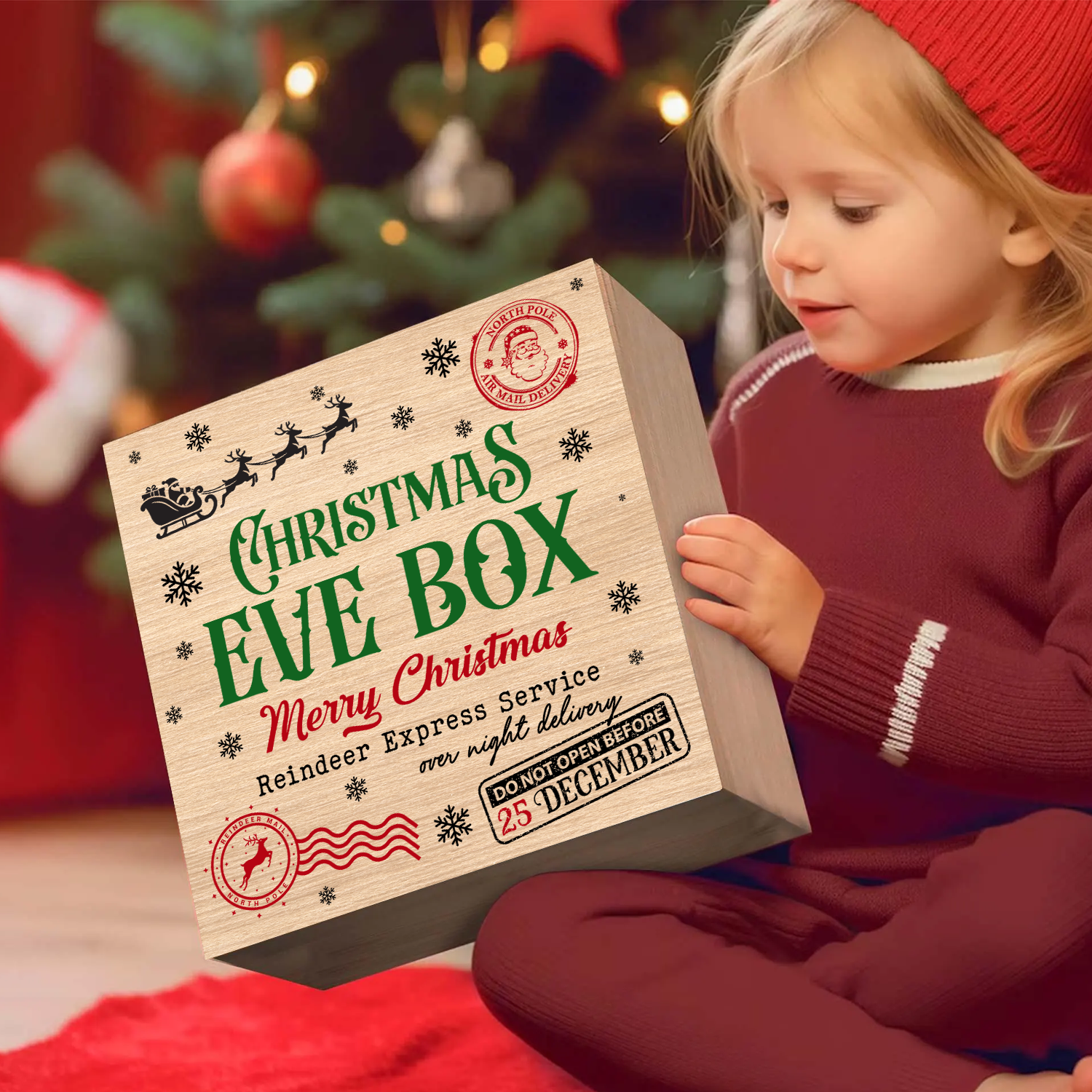 Personalisierte Weihnachtsbox, traditionelle Geschenke für Kinder