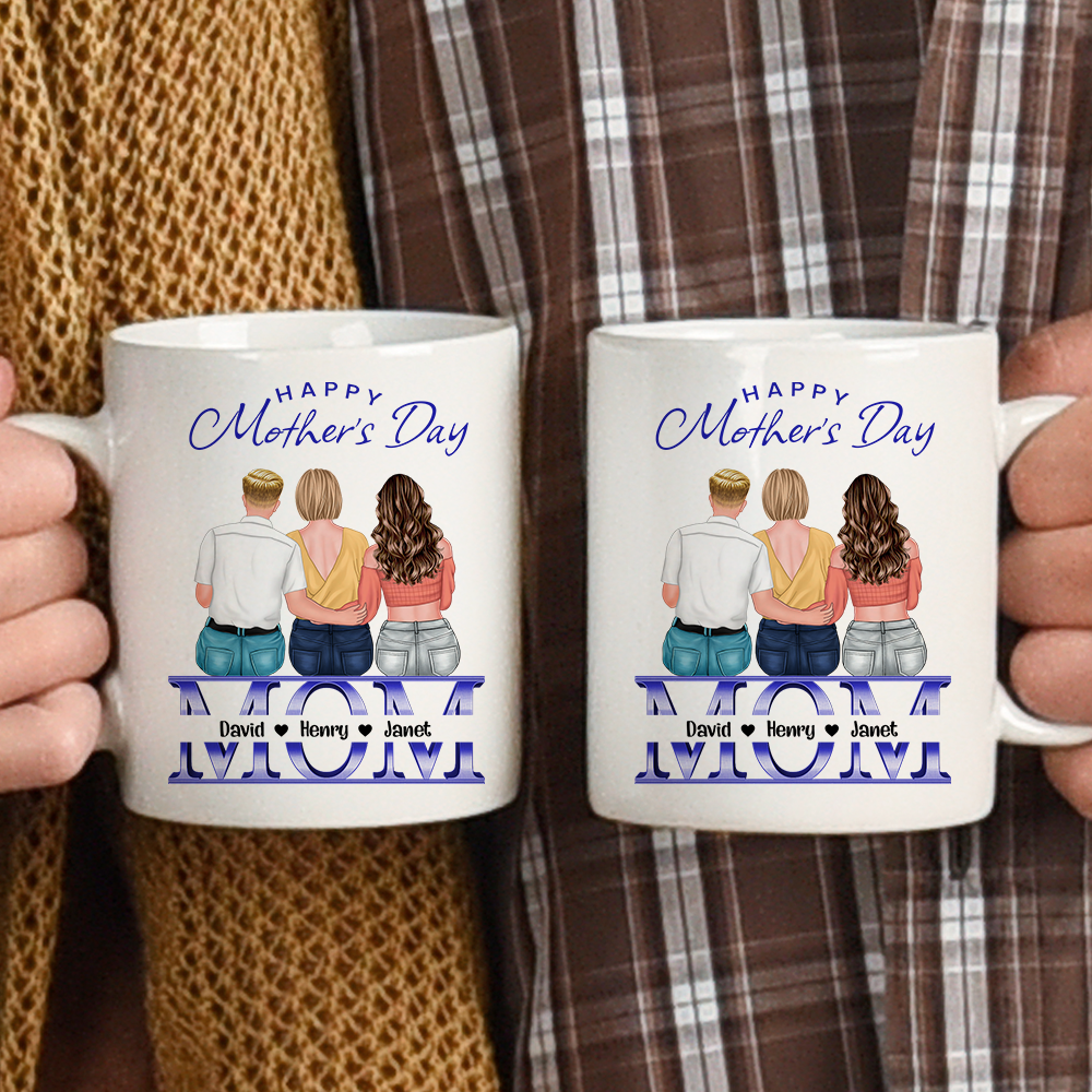 Alles Gute zum Muttertag! Hab dich lieb, Mama – Geschenk für sie – personalisierte Tasse