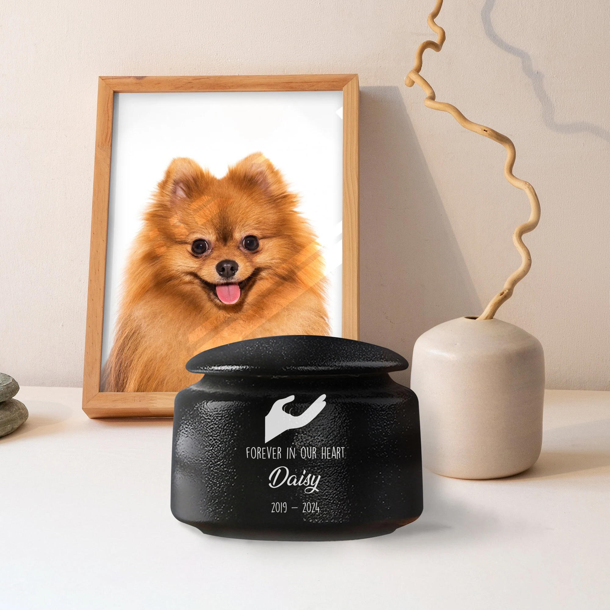 Personalized Pet Urn For Ashes - Pet Urn with Name - Pet Ashes Keepsake - Memorial Gifts for Pets